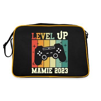 Mamie Geek Annonce Grossesse Future Mamie 2023 - Sac Retro - noir/or - Dos