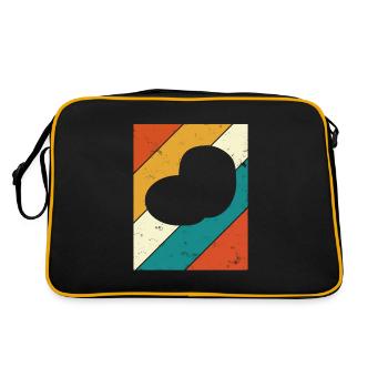 Kartoffel Kartoffelbrei Retro Geschenk - Retro Tasche - Schwarz/Gold - Hinten