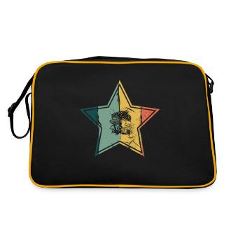 Mushroom Mushrooms Boletus Toadstool Retro Gift - Retro Bag - black/gold - Back