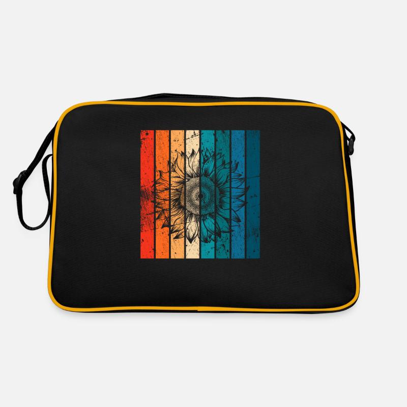Sonnenblume Blüte Blume Retro Geschenk Retro Tasche