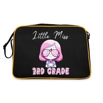 First day school class CE2 back to school girl - Retro Bag - black/gold - Back