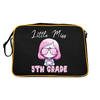 First day school class CM2 back to school girl - Retro Bag - black/gold - Back