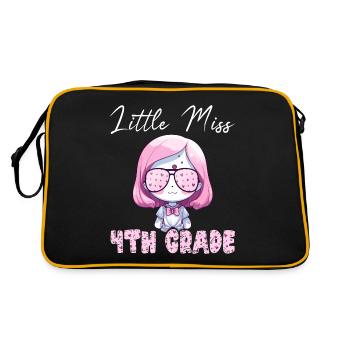 First day school class CM1 back to school girl - Retro Bag - black/gold - Back