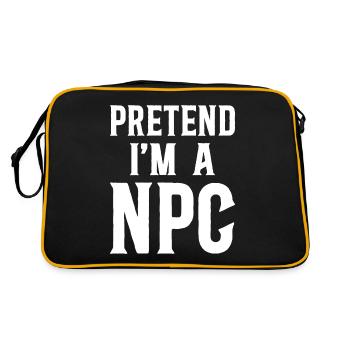 Pretend to be an NPC Geek RPG Gamer - Retro Bag - black/gold - Back