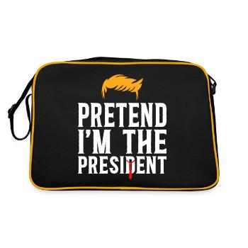 Halloween-Kostüm, das vorgibt, Präsident zu sein - Retro Tasche - Schwarz/Gold - Hinten