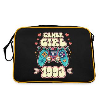 Geek Girl Level 30 Geburtstag Gamer 30 Jahre - Retro Tasche - Schwarz/Gold - Hinten