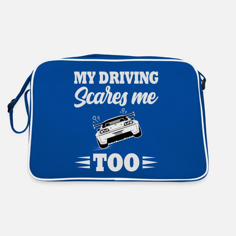 Car humor bad driver motorist Retro Bag