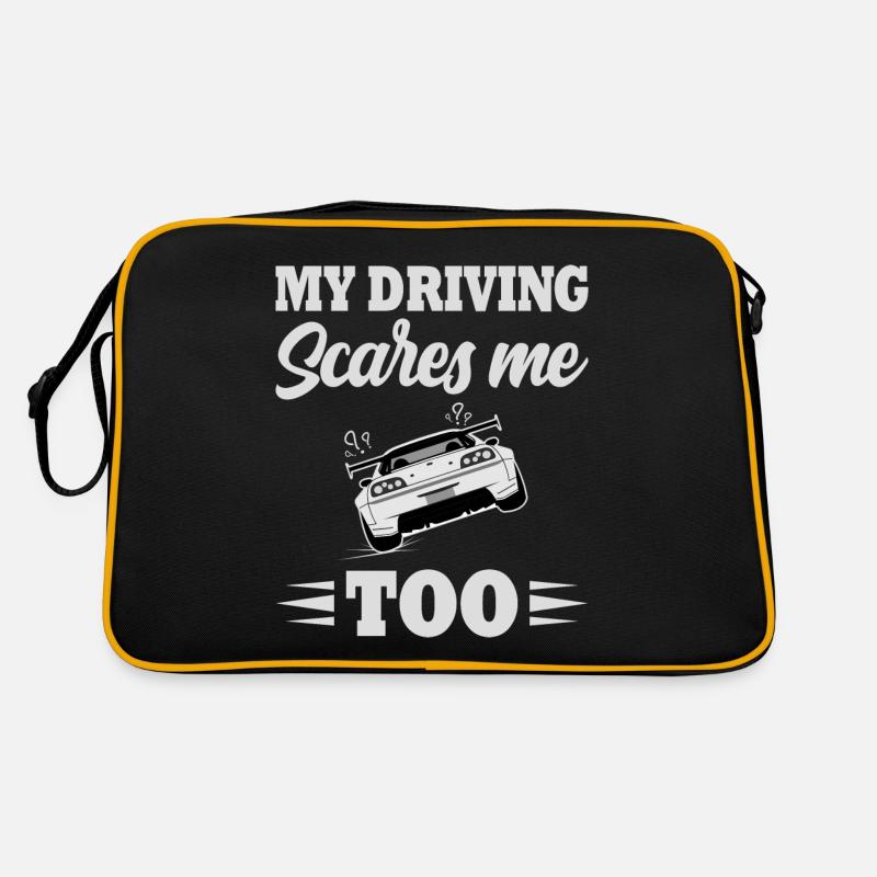 Car humor bad driver motorist Retro Bag