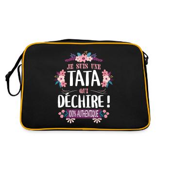 Tata Qui Déchire 100% Authentique Tante Tatie - Sac Retro - noir/or - Dos