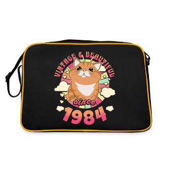Femme Vintage Magnifique 1984 40 Ans Anniversaire - Sac Retro - noir/or - Dos