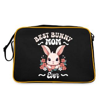 Meilleure Maman Lapin Mère Animal Domestique Lapin - Sac Retro - noir/or - Dos