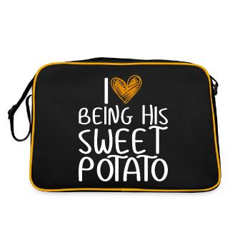 J'aime Être Sa Patate Douce Couple Thanksgiving - Sac Retro - noir/or - Dos