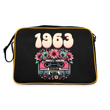 Cassette Year 1963 Birthday Woman 60 Years - Retro Bag - black/gold - Back
