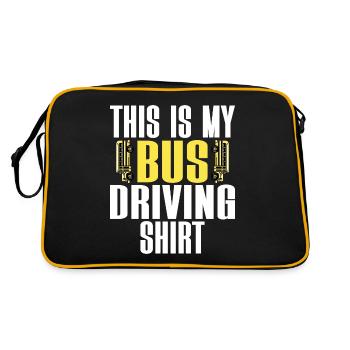 Schulbusfahrer Humor - Retro Tasche - Schwarz/Gold - Hinten