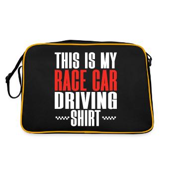 Race Car Driver Racing Driver - Retro Bag - black/gold - Back