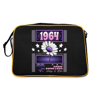Retro Y2K Year 1964 Birthday Woman 60 Years - Retro Bag - black/gold - Back
