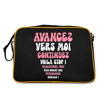 Humour Super Cadeau Pour Psychologue - Sac Retro - noir/or - Dos