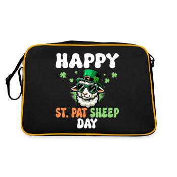 Ireland Day Sheep Joke St. Patrick's Day - Retro Bag - black/gold - Back