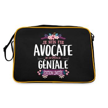 Femme Édition Limitée Avocate Géniale - Sac Retro - noir/or - Dos