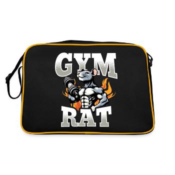 Gym Rat Muscu Motivation Musculation Gym - Sac Retro - noir/or - Dos
