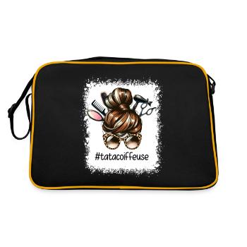 Chignon Tante Coiffeuse Super Tata Coiffeuse - Sac Retro - noir/or - Dos