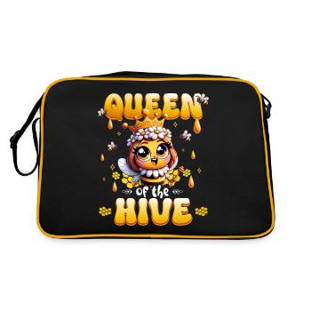 Queen of the Hive Loves Bees Mom - Retro Bag - black/gold - Back