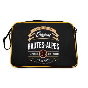 Vintage Hautes-Alpes Département France - Sac Retro - noir/or - Dos