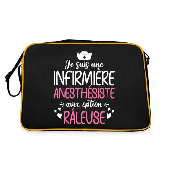 Humour Infirmière Anesthésiste Râleuse - Sac Retro - noir/or - Dos