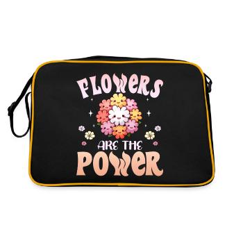 Kawaii Phrase Positive 70er & 80er Jahre - Retro Tasche - Schwarz/Gold - Hinten