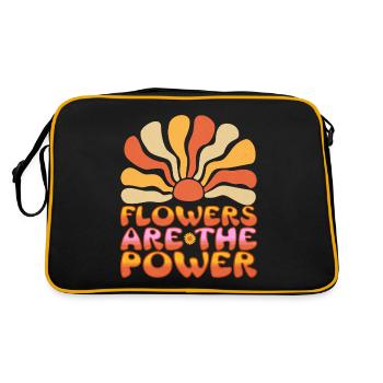 Sunshine Phrase Positive 70er und 80er Jahre - Retro Tasche - Schwarz/Gold - Hinten