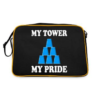 Cup Stacking Humor Sport Stacking - Retro Bag - black/gold - Back