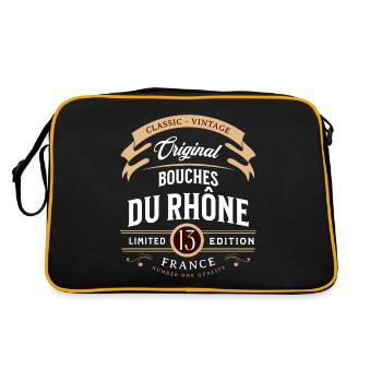 Bouches-du-Rhône Département France - Sac Retro - noir/or - Dos