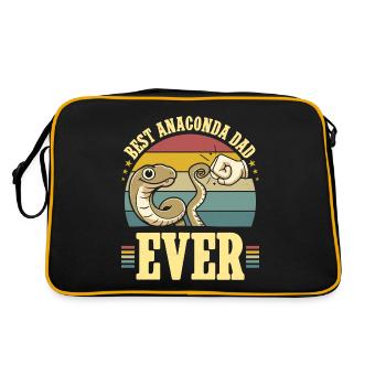 Papa Adore Anacondas Animal Serpent - Sac Retro - noir/or - Dos