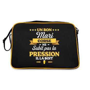 Mari Corse Compagnon Humour Mari - Sac Retro - noir/or - Dos