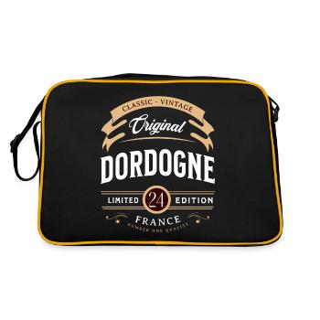 Vintage Dordogne Département France - Sac Retro - noir/or - Dos
