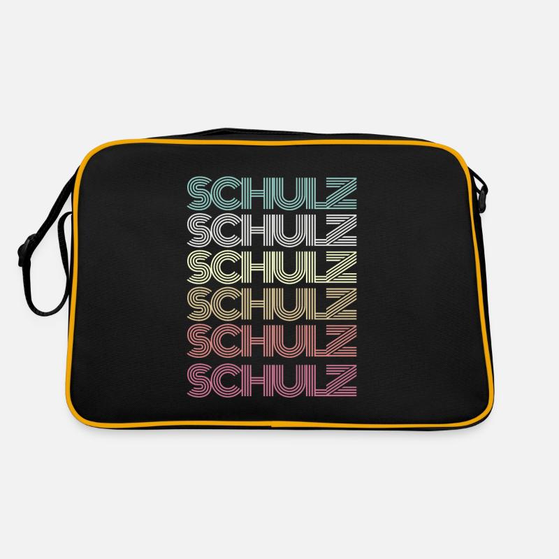 Schulz Nachname Familiengruppe Team Retro Tasche