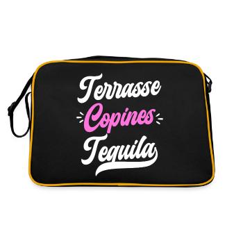 Soirée Femme Terrasse Copines Tequila - Sac Retro - noir/or - Dos