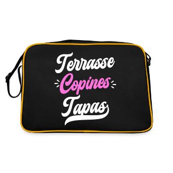 Soirée Femme Terrasse Copines Tapas - Sac Retro - noir/or - Dos