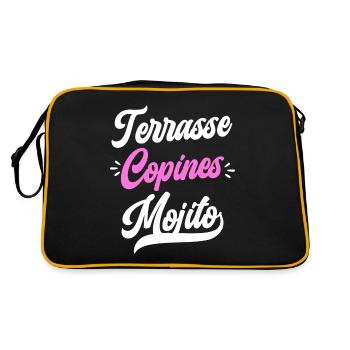 Soirée Femme Terrasse Copines Mojito - Sac Retro - noir/or - Dos