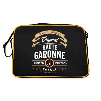 Haute-Garonne Département France - Sac Retro - noir/or - Dos