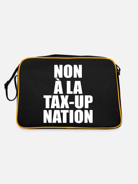 Non À La Tax-Up Nation Stop Anti Taxe - Sac Retro - noir/or - Dos