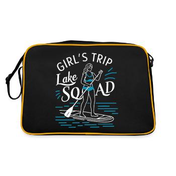 Paddle Girls Friends Vacation Lake Women - Retro Bag - black/gold - Back