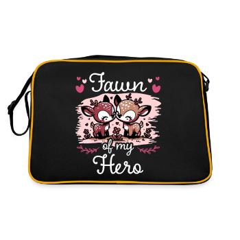 Faon Amour Idée Romantique Couple - Sac Retro - noir/or - Dos