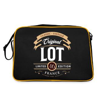 Vintage Lot Département France - Sac Retro - noir/or - Dos