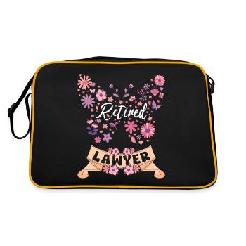 Retired Woman Lawyer Retirement - Retro Bag - black/gold - Back