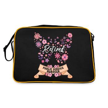 Retraitée Femme Cadre Fonction Publique Retraite - Sac Retro - noir/or - Dos