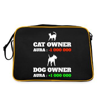 Points Aura Humor Meme Aura Dog - Retro Bag - black/gold - Back