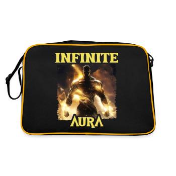 Aura Infinie Points Humor Meme Aura - Retro Bag - black/gold - Back