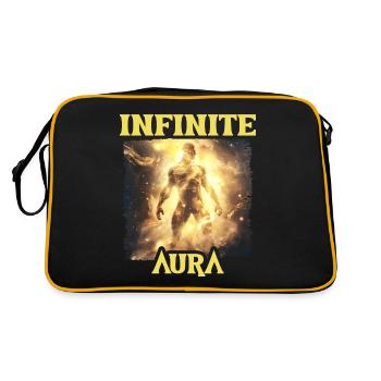 Aura Infinie Points Humor Meme Aura - Retro Bag - black/gold - Back