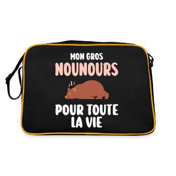 Humour Fille Mariage Future Mariée EVF - Sac Retro - noir/or - Dos